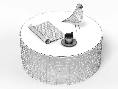 Contemporary Art Deco Sidetable 013 3D model