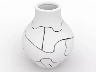 Modular Puzzle Vase 3D Printable Model 3D print model