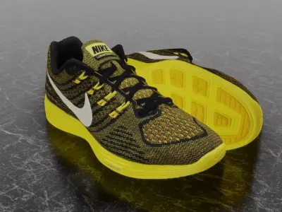 NIKE LUNAR TEMPO 2 3D SHOES - YELLOW Low-poly 3D model