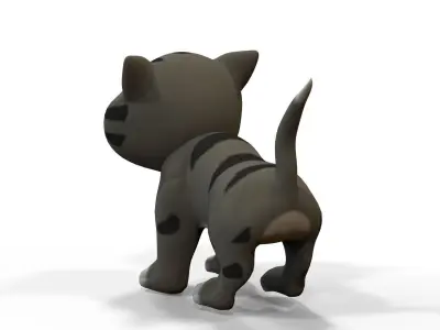 Cat Cartoon Low-poly 3D model get