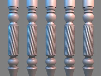 Baluster table legs - table legs 3D model
