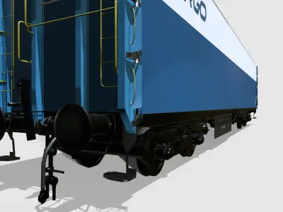  Freight Car Low-poly 3D model