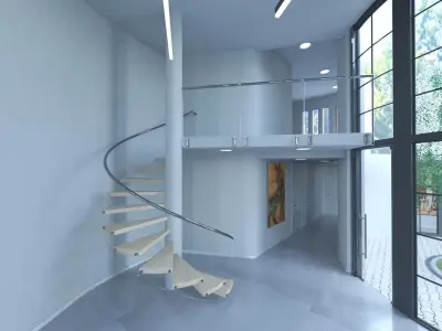Modern house 3D model 16