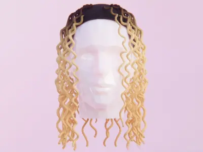 Wavy Dreads Inspired by Lil Durk Low-poly 3D model