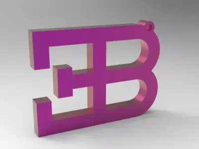 BUGATTI letter e 3D print model