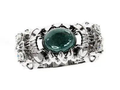 Skull Diamond Ring 3D print model