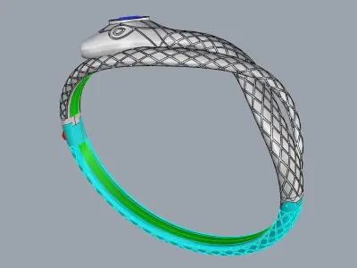 snake bangle 3D print model