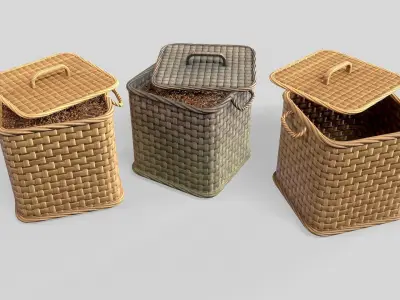 Basket 10 Low-poly 3D model