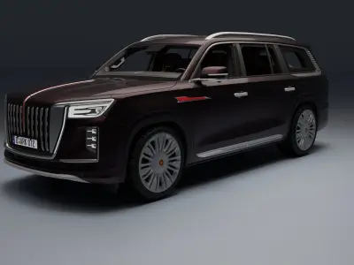 Hongqi LS7 Guoyao Low-poly 3D model