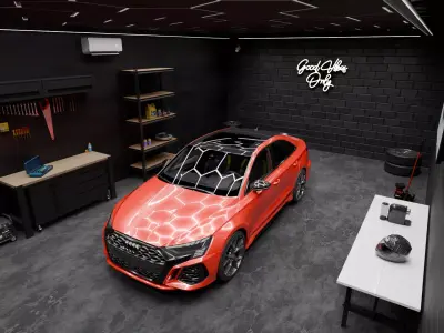 Car Render Scene - Garages 3D model