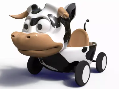 Cow Car Low-poly 3D model