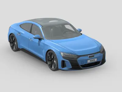 Audi etron GT quattro 2022 Low-poly 3D model