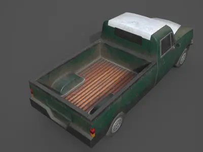 Generic PickUp Green Low-poly 3D model