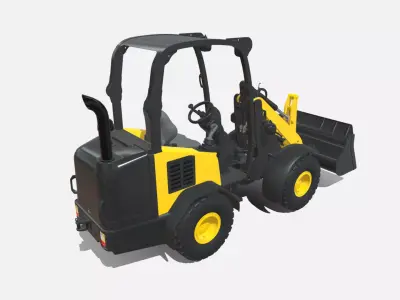 Small Wheel loader Low-poly 3D model