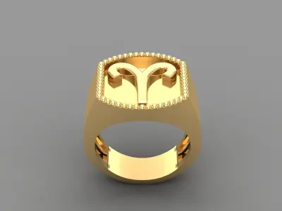 Aries Ring Version 2 For Print STL 3D print model