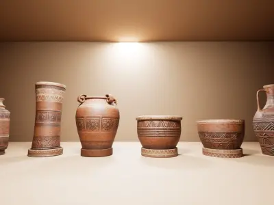 Arabic Pottery Low-poly 3D model