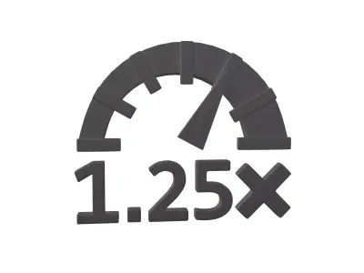 Speed 1 point 25 Symbol v1 001 Low-poly 3D model