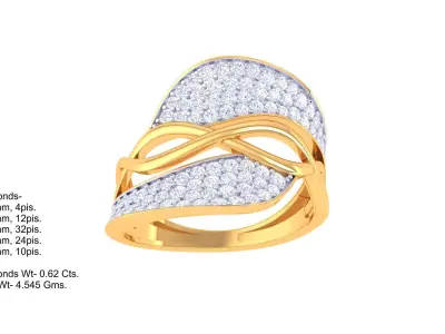 Ladies diamond ring 3D print model order