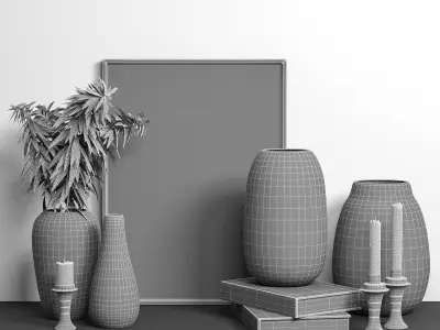 Glass vase decor01 3D model