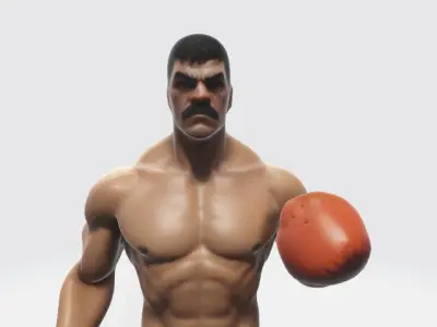 Low-poly Boxer Low-poly 3D model