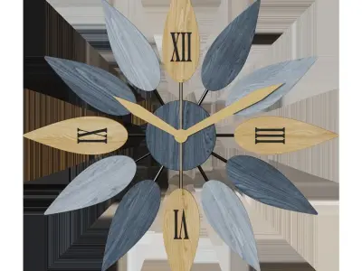 Flora wall clock 3D model
