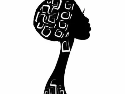 African Lady wall art Free 3D print model