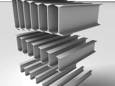 Metal Beam IPN 3D model
