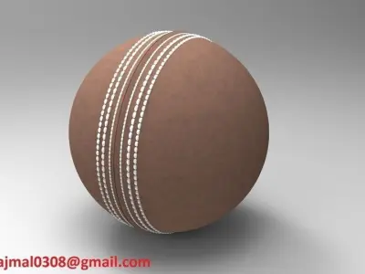 Cricket Ball Free 3D model