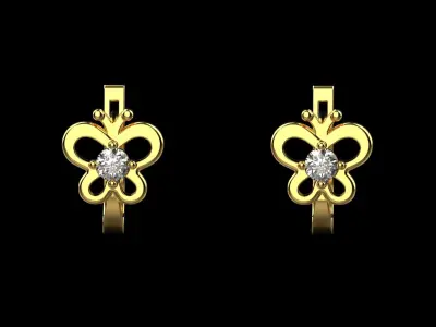 Butterfly  Earrings   3D print model