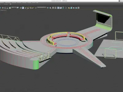 Sport outdoor studio Low-poly 3D model