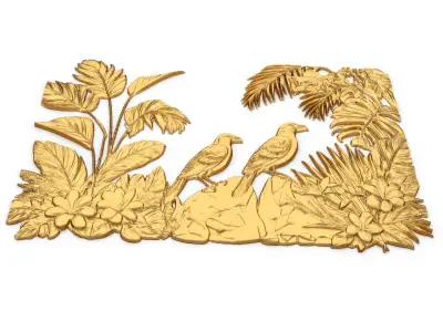Classic carved decor ornament 418 3D model