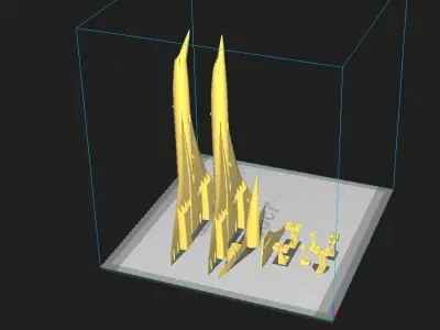 Airplane Concorde Scale 1 200  3D print model