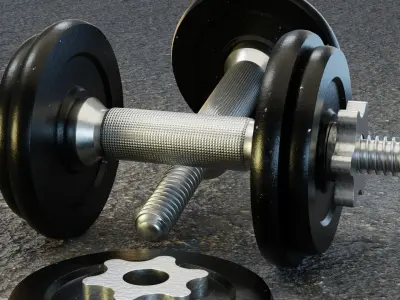 Dumbbell dumbbells 3D model