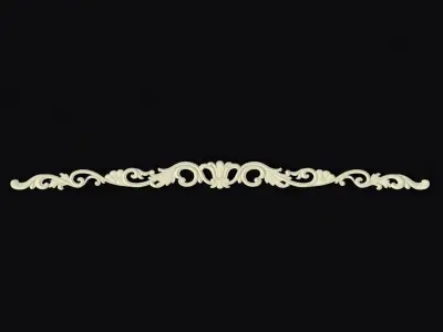 Central decor ornament for furniture 3D model 32