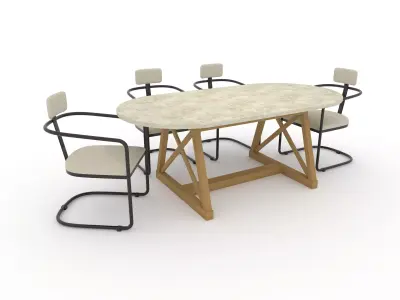 Dining Set 3 3D model
