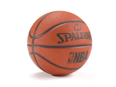 Basketball ball Low-poly 3D model 7