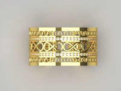 woman gold ring jr00013 3D print model