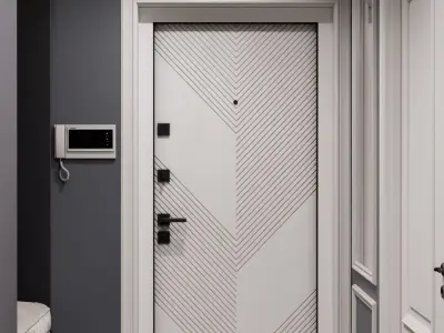 Neoclassic hall design Low-poly 3D model