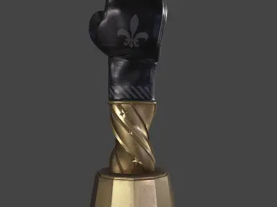 boxer gloves statues 3D model