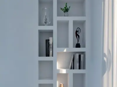 Modern Bookshelf 3D Model Collection 3D model