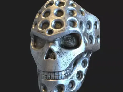 Skull ring jewelry for Bikers vol16 3D print model
