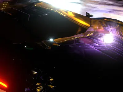 Avax - Cyberpunk car - 5k polygons - TWO 4K textures included Low-poly 3D model