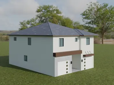 seabreeze villa Low-poly 3D model