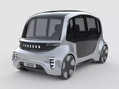Futuristic Autonomous Shuttle 3D model