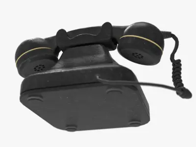 VINTAGE TELEPHONE 2 Low-poly 3D model