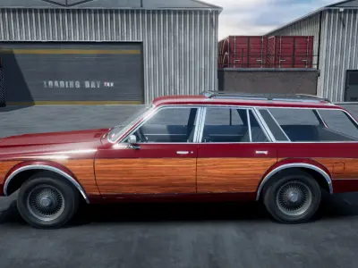 80s Station Wagon unity asset Low-poly 3D model