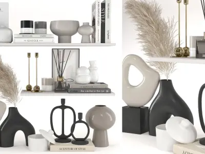 Decorative set 15 - H and M decor set 3D model