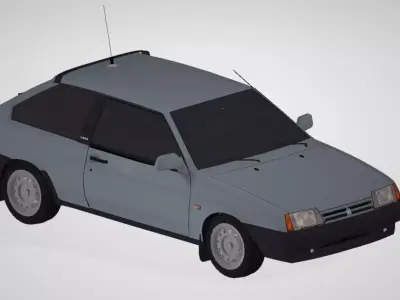 Lowpoly Car 10 Low-poly 3D model