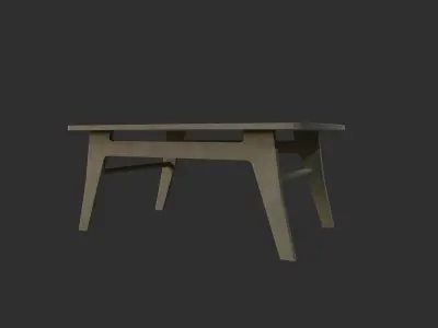 Coffee table Low-poly 3D model 5