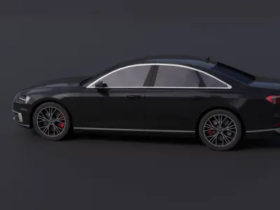 Audi A8 2018 Low-poly 3D model